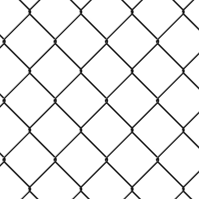 Durable Metal Chain Link Fence With Diamond Shaped Grid Design 3d model