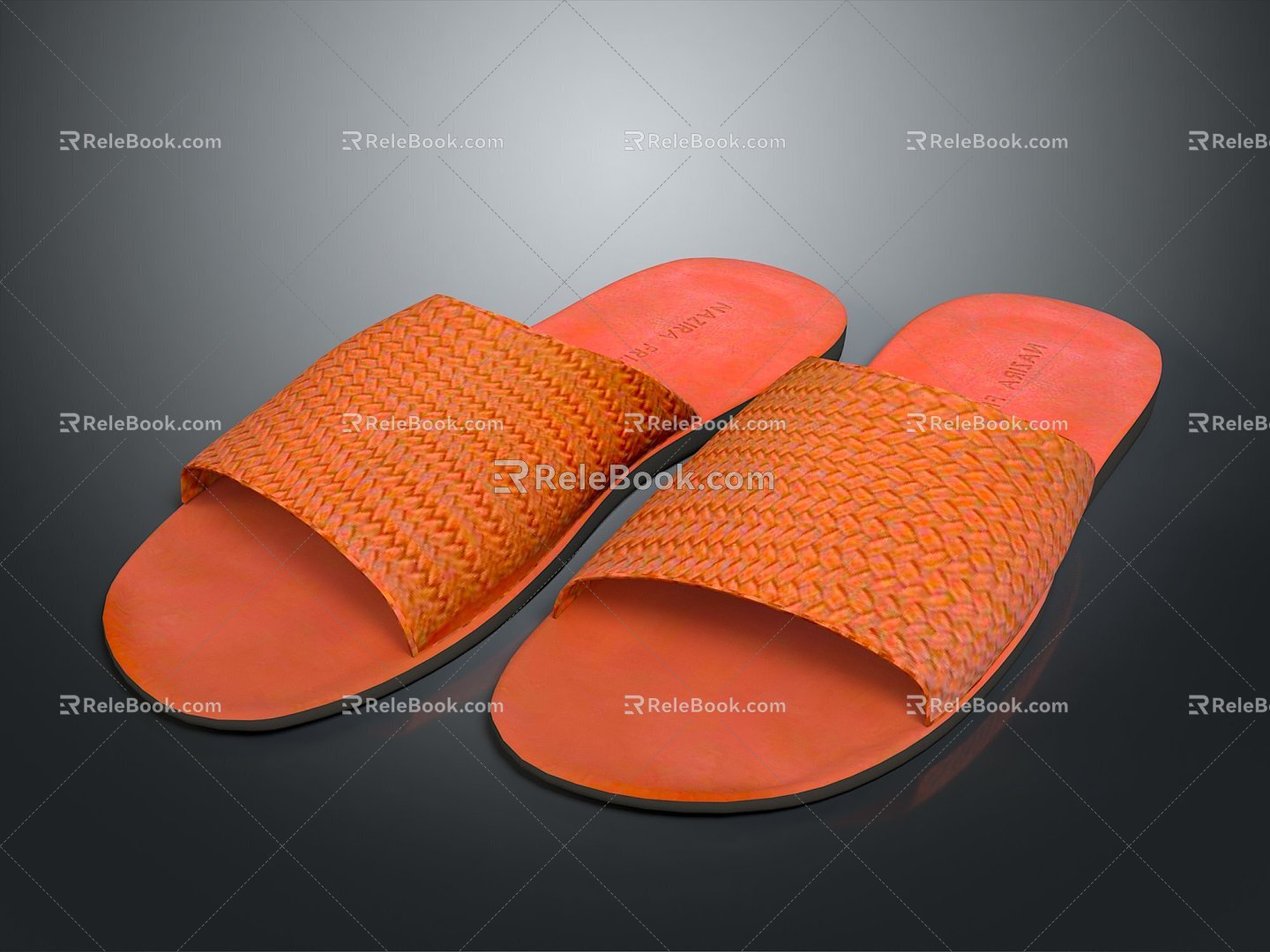 Plastic Slippers Flat Floor Slippers Leather Slippers Casual Slippers Slippers Sandals Beach Shoes Bubble Shoes 3d model