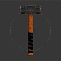 Heavy Duty Hardware Hammer With Metal Head And Orange Black Handle For Workshop Use