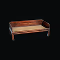Classic Wooden Long Multi Seat Sofa with Dark Wood Frame and Light Cushion