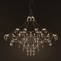 Elegant Modern Chandelier Design With Hanging Crystal Lights And Sparkling Details