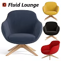 Stylish Modern Leisure Chairs Featuring Blue Yellow Black Red And Wooden Base