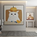 Nordic Animal Painting Decorative Painting 3d model