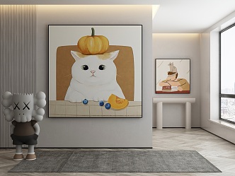 Nordic Animal Painting Decorative Painting 3d model