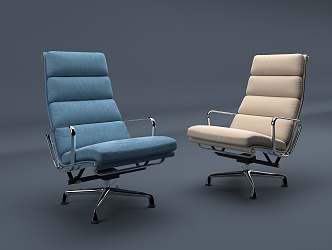 computer chair flannel seat 3d model