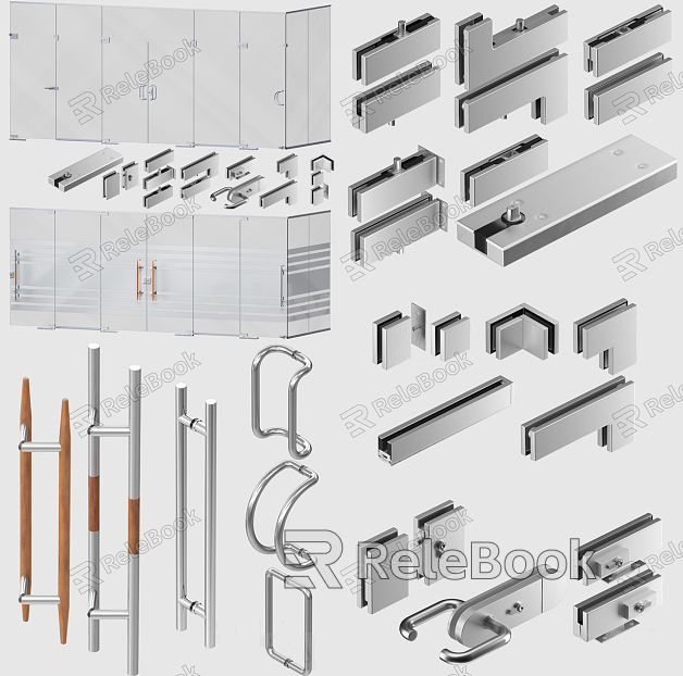 modern door handle office glass door door accessories model