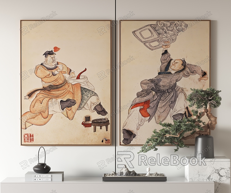 New Chinese Figure Painting Hanging Painting Decorative Painting model