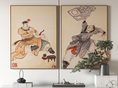 New Chinese Figure Painting Hanging Painting Decorative Painting model