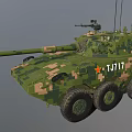 ZLT-11 Wheeled Armored Assault Vehicle Wheeled Tank Armored Vehicle Infantry Fighting Vehicle Low Face Number Low Model Simple Model Game Movie Realistic 3d model
