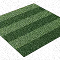 Green and Dark Green Striped Floor Sticker with Decorative Pattern Design