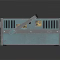 Vintage Teal Oscilloscope with Analog Display Screen Control Knobs and Portable Handle