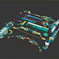 Crossbow Mechanical Crossbow Shift Bow and Arrow Shoot Far Equipment Weapons High-tech Crossbow 3d model