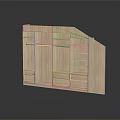 Wooden Storage Cabinet Rack with Multiple Shelves and Drawers for Modern Practical Home Organizing