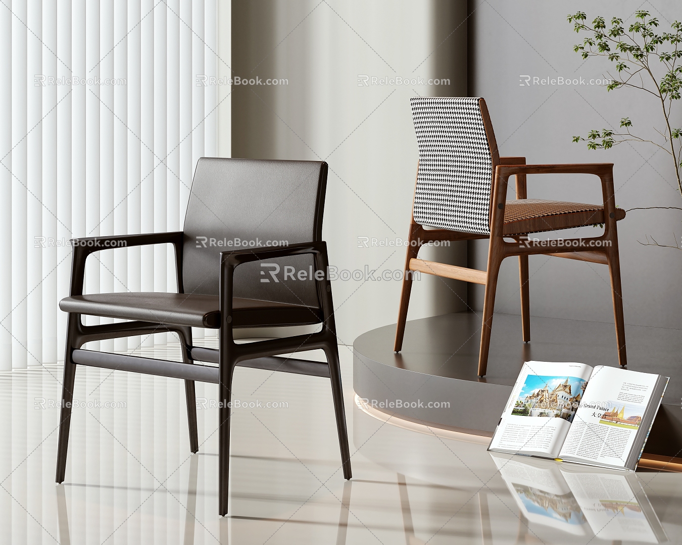 Single Chair Dining Chair 3d model