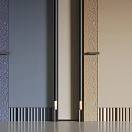 Minotti Modern Hinged Doors With Textured Panels And Two Color Options