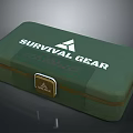 Green Survival Gear Box With Logo For Outdoor Emergency Supplies