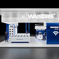 WISPRS Trade Show Booth With Modern Design Brand Signage And Product Display Counters