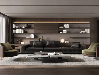 Modern Minotti living room 3d model