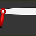 Red And Silver U Shaped Mechanical Connector With Rectangular Metal Part