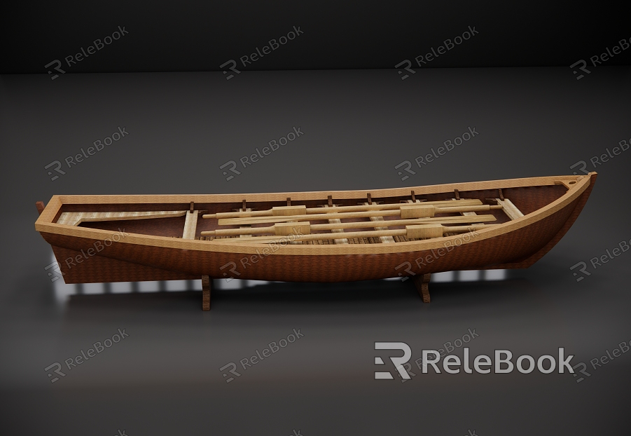 Modern Wooden Boat Wooden Sampan Boat model