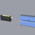 Electronic Appliance Components With Black Connector And Blue Slotted Electrical Part 3d model