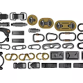 Various Metal Hardware Tools Including Buckles Rings Clips Fasteners for Industrial DIY Applications
