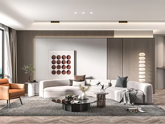 modern living room 3d model