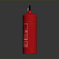 Red Fire Extinguisher With A B E Type Label And Safety Equipment