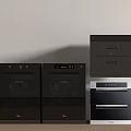 Modern Black Built in Kitchen Appliances With Sleek Design For Home Kitchen