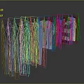 Row of Hanging Clothing Featuring Jeans and Various Colored T-shirts