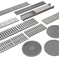 Metal Drainage Grates and Round Manhole Covers in Various Shapes for Industrial Use