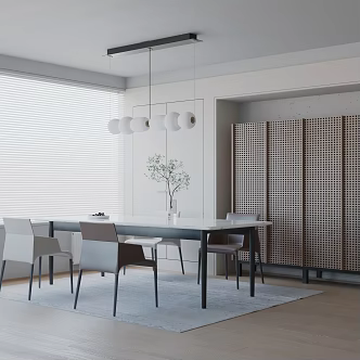 Modern dining table 3d model