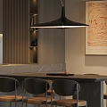 Modern Elegant Living Dining Room Interior With Sofa Coffee Table Rug Wall Art Dining Chairs