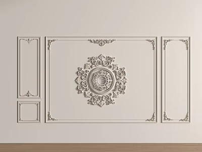 French plaster line French plaster line carved 3d model