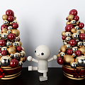 Modern ornaments candy tree toy ornaments 3d model