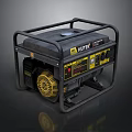 HUTER Portable Generator With Black And Yellow Design Metal Frame And Control Panel