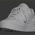 White Classic Leather Casual Sneakers With Thick Sole And Lace Up Design