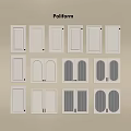 Poliform Wardrobe Doors With Various Designs Including Rectangular Arched And Glass Panels