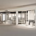Modern Fashionable Clothing Store Interior With Display Windows Mannequins And Elegant Wooden Decor