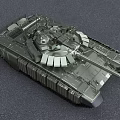 Military Armored Tank With Cannon Turret And Tracked Wheels In Modern Design