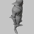 Man In Shiny Silver Medieval Armor With Golden Accents And Intricate Details