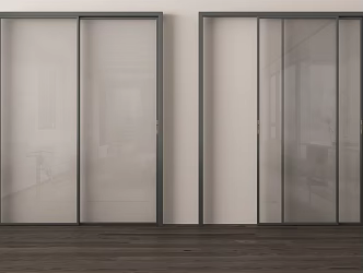 Modern sliding door glass sliding door glass sliding door 3d model
