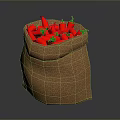 Sack Bag Grain Bag Bundle Sack Bundle Sack Jute Sack 3d model