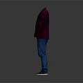 Stylish Purple Cardigan with White T shirt Blue Jeans and Gray Shoes Outfit