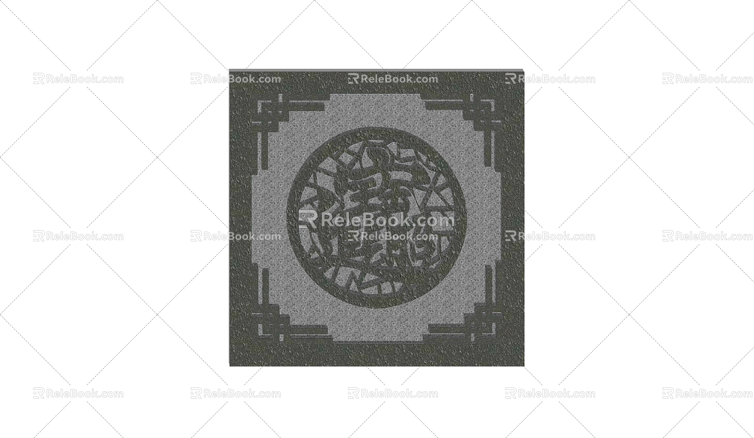 New Chinese-style Floor Tile Ground Paving 3d model