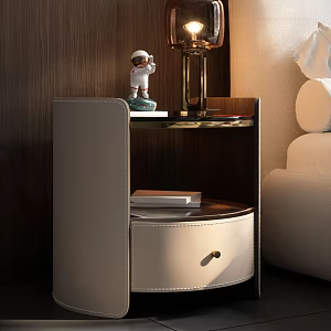 Italian minimalist bedside table 3d model