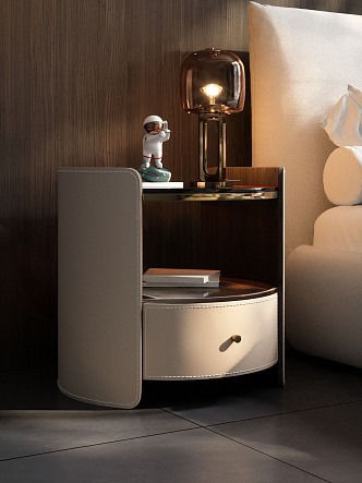 Italian minimalist bedside table 3d model