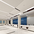 Modern Hall Office Service Hall 3d model