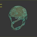 Khaki Military Helmet With Adjustable Chin Strap And Side Functional Attachments Design