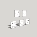 Modern White Switch Panels With Various Designs And Outlet Button Features